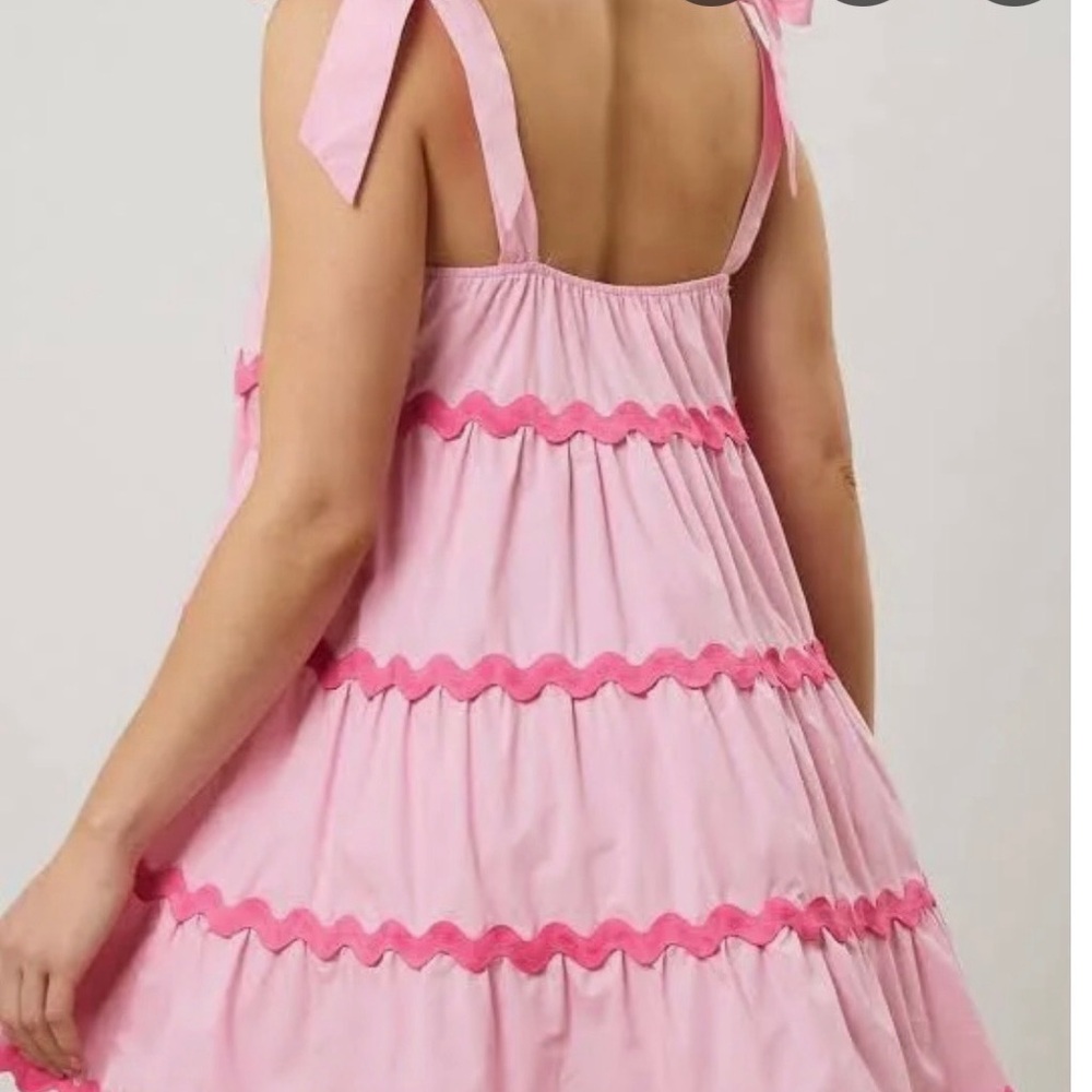 Pink Ruffle Kids Dress - Picture 4 of 4